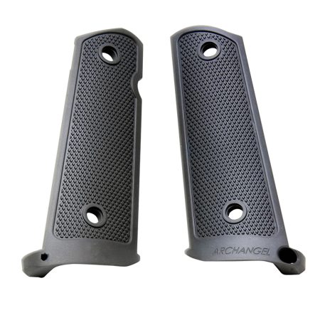 Archangel AA108 Grip Panels Made of Aluminum With Black Anodized Diamond Checkering Finish for 1911 Government