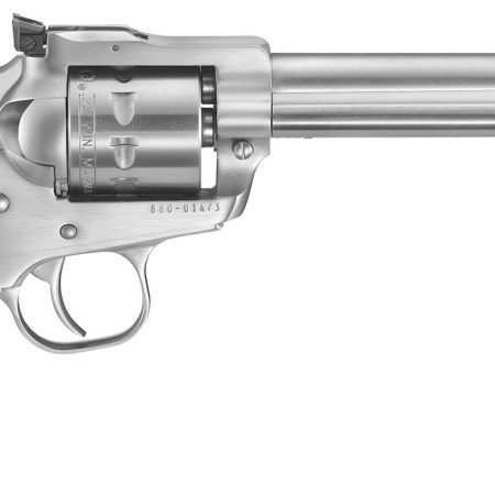 Ruger 8150 Single-Nine  Large Frame 22 WMR 9rd 6.50" Satin Stainless Steel Barrel, Cylinder & Frame, Hardwood Gunfighter Grip, Transfer Bar Safety, Exposed Hammer
