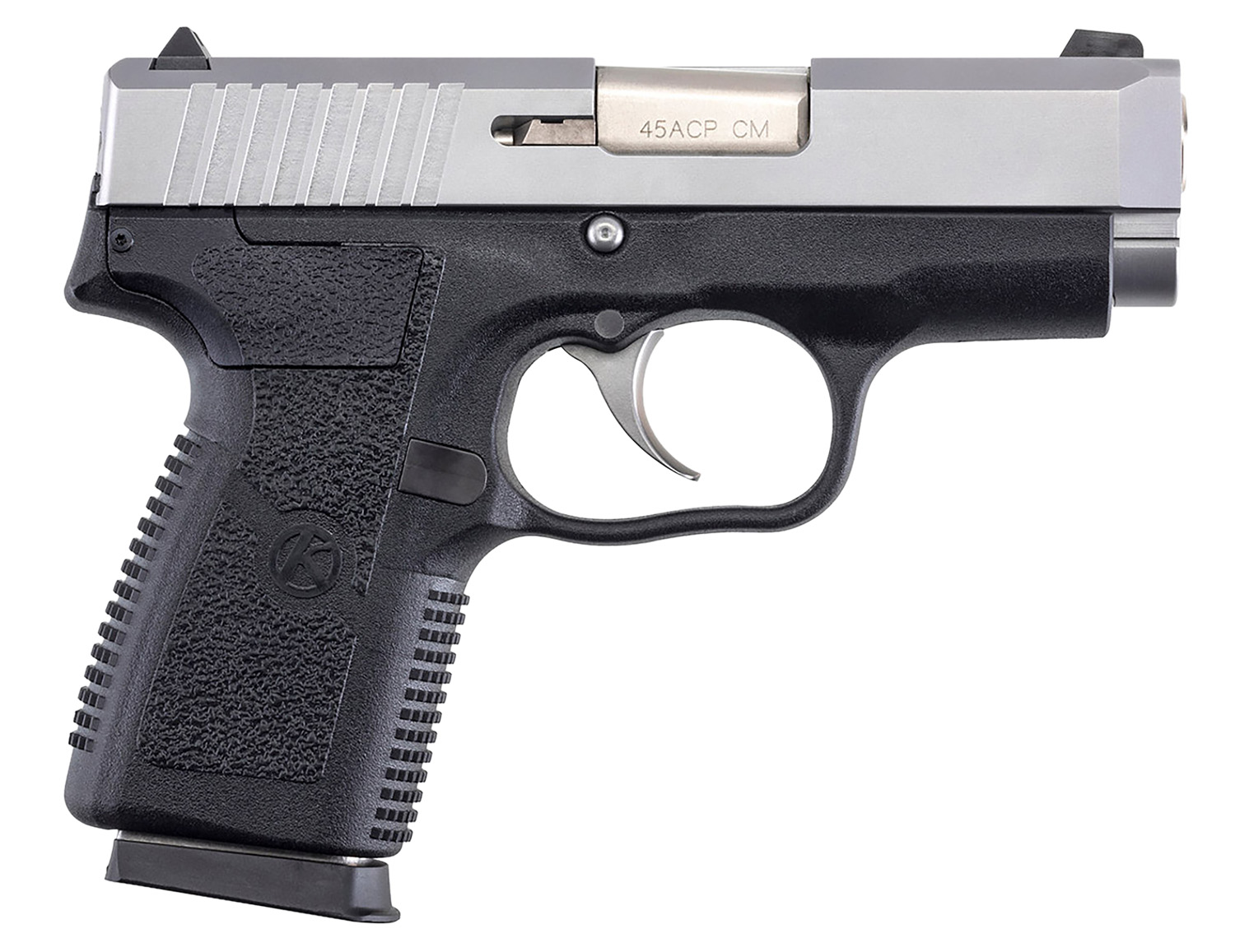 Kahr Arms CM4543 CM45 45 ACP 5+1 3.30" Serrated Steel Barrel, Matte Stainless Serrated Steel Slide, Black Polymer Frame, Black Textured Polymer Grip, No Safety, Right Hand