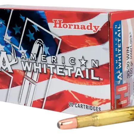 Hornady 80801 American Whitetail  30-30Win 150gr InterLock Round Nose 20 Per Box/10 Case
