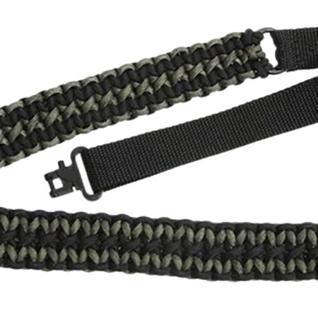 Outdoor Connection PCS80569 Paracord Sling 1" W x 43" L Adjustable Black w/Green Accents for Rifle/Shotgun