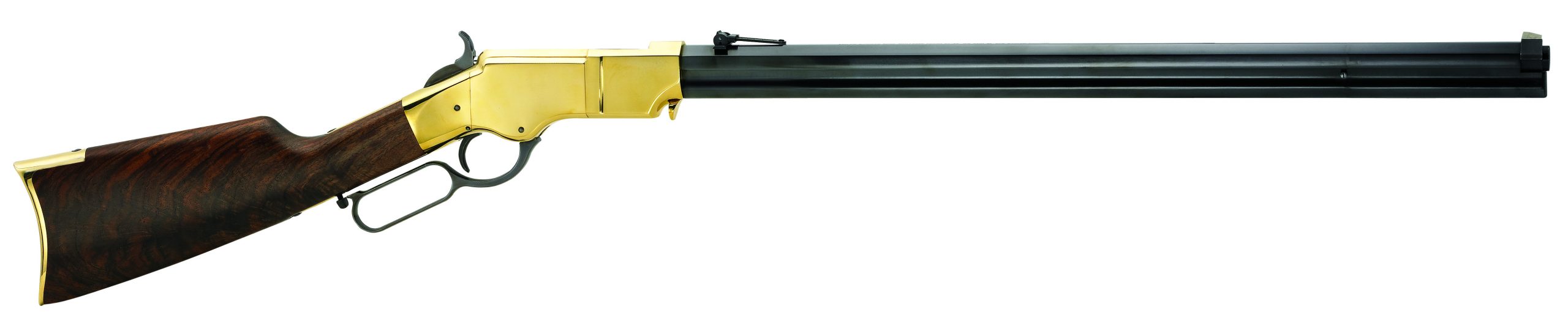 Henry H011 Original Full Size 44-40 Win 13+1 24.50" Blued Octagon Barrel, Polished Brass Receiver, Fancy American Walnut Wood Stock, Brass Buttplate/Pad Right Hand