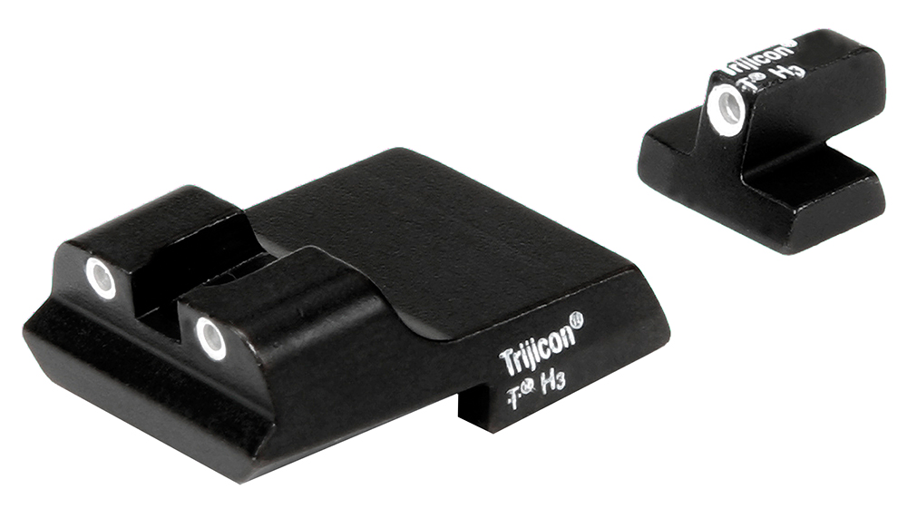 Trijicon 600437 Bright & Tough Night Sights Green/Tritium White Outline Front Sight-Green/Tritium White Outline Rear Sight Smith & Wesson 1911