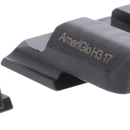 AmeriGlo SW145 Classic Tritium Set for Smith & Wesson M&P Shield  Green Tritium White Outline Front Sight-Green Tritium White Outline Rear Sight