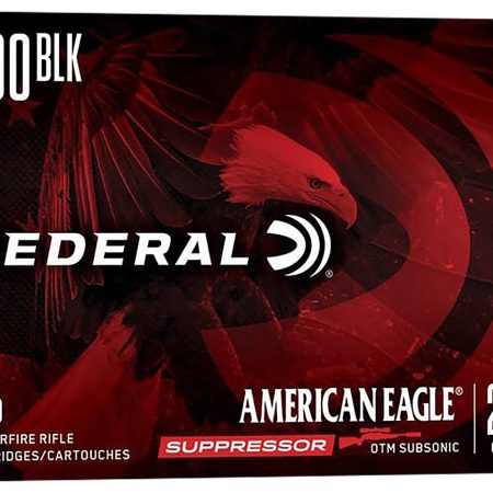 Federal AE300BLKSUP2 American Eagle Suppressor 300Blackout 220gr Open Tip Match 20 Per Box/25 Case