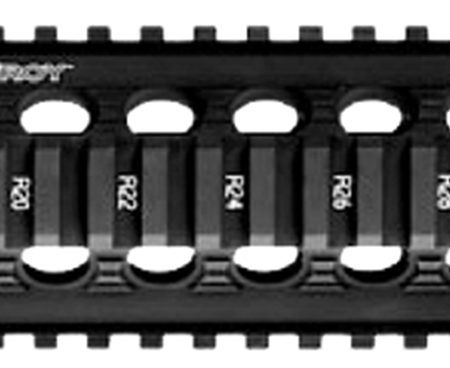 Troy Ind SRAIDIDD7BT00 Battle Rail Drop-In Enhanced 7" 6005A-T6 Aluminum Black Anodized for M16, M4