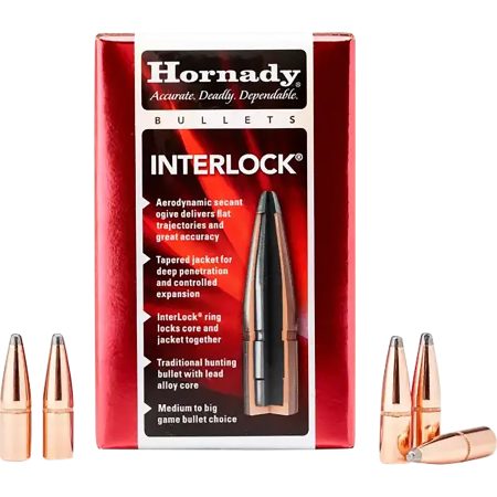 Hornady 3210 InterLock  32 Cal .321 170 gr Flat Point 100 Per Box/ 15 Case