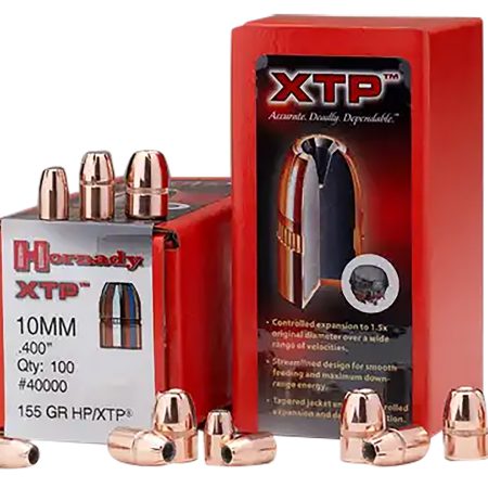 Hornady 40040 XTP 10mm Auto .400 180 gr Hollow Point 100 Per Box/ 15 Case