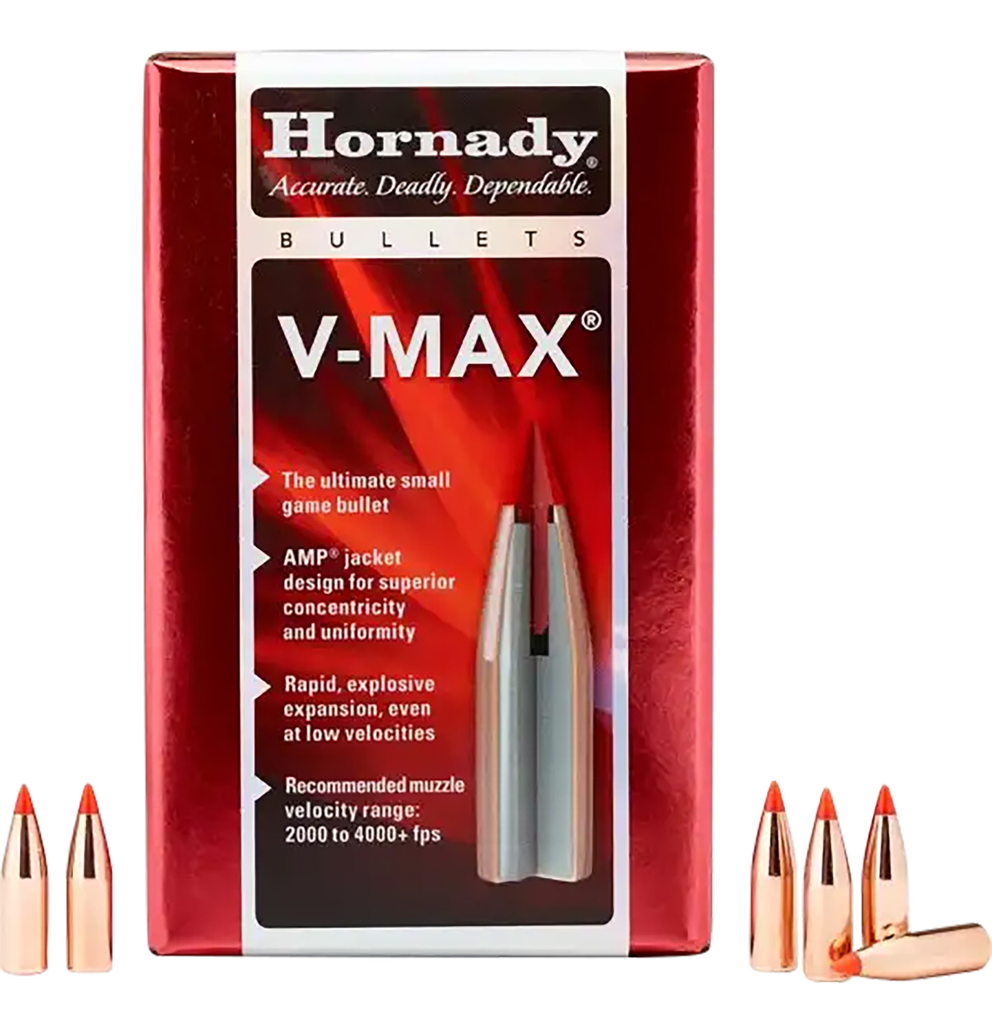 Hornady 23010 V-Max 30 Cal .308 110 gr V Max 100 Per Box/ 25 Case