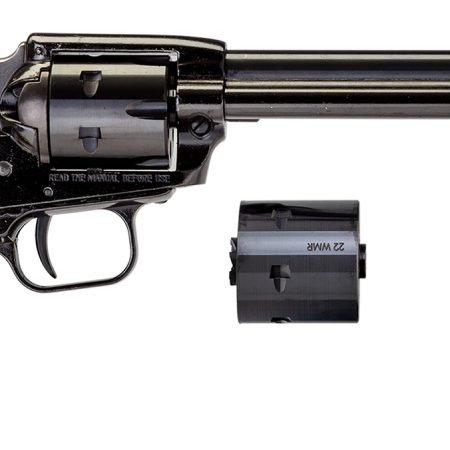 Heritage Mfg RR22MB6 Rough Rider  22 LR 22 WMR 6 Shot, 6.50" Black Steel Barrel, Black Zinc Alloy Frame, Black Cylinder, Cocobolo Grip, Hammer/Thumb Safety, Exposed Hammer