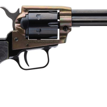 Heritage Mfg RR22MCH4 Rough Rider 22 LR/22 WMR 6 Shot, 4.75" Black Steel Barrel & Cylinder Simulated Case Hardened Zinc Alloy Frame, Camo Laminate Grip, Hammer/Thumb Safety, Exposed Hammer