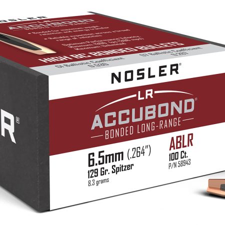 Nosler 58943 AccuBond Long Range 6.5Creedmoor 129gr Spitzer Point 100/Box