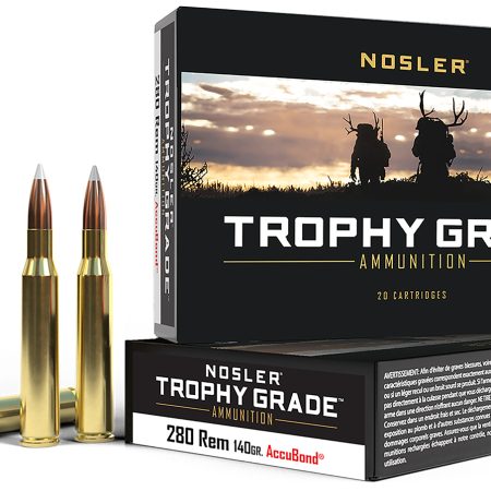 Nosler 48545 Trophy Grade  280Rem 140gr Nosler AccuBond 20 Per Box/10 Case