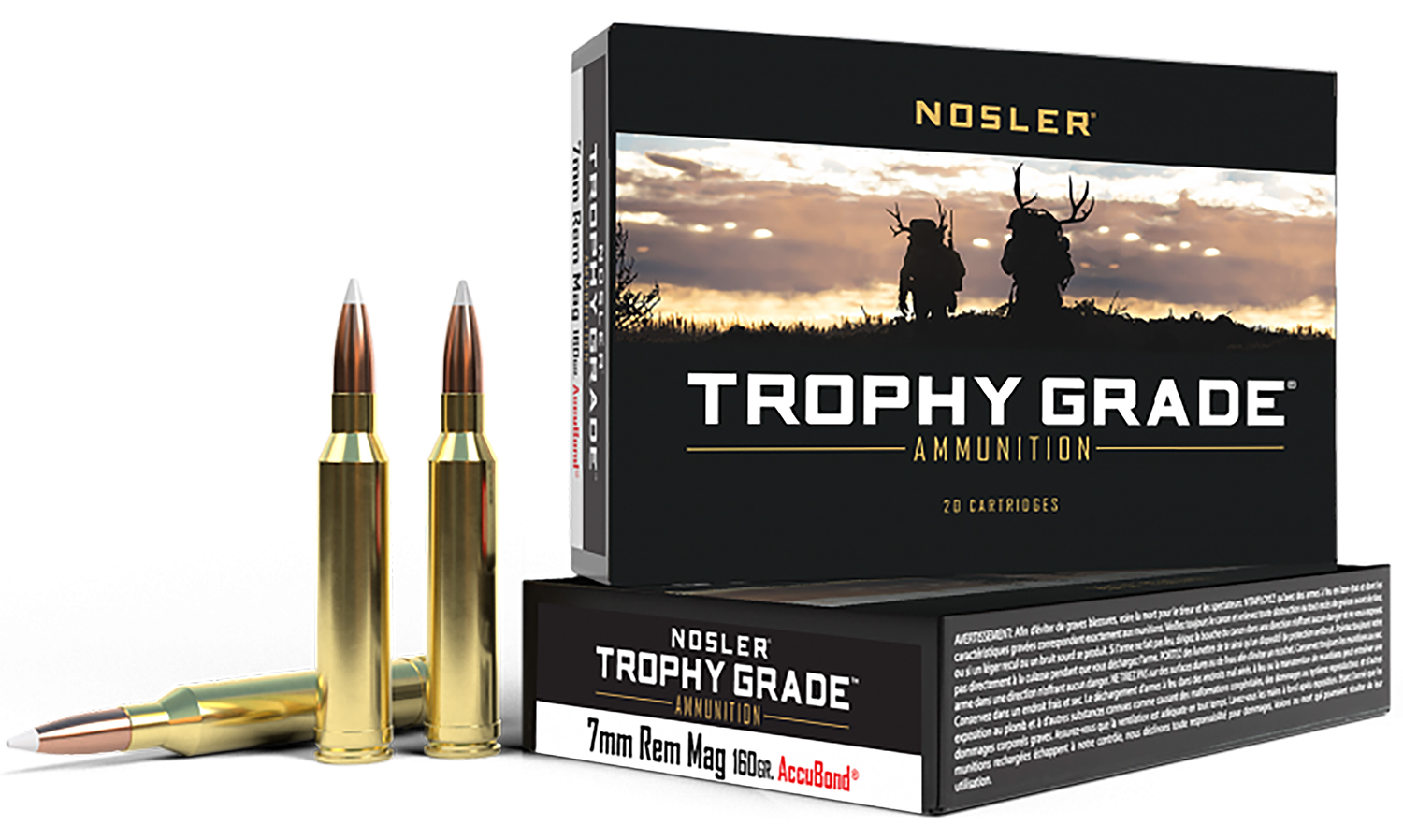 Nosler 47284 Trophy Grade 7mmRemMag 160gr Nosler AccuBond 20 Per Box/10 Case