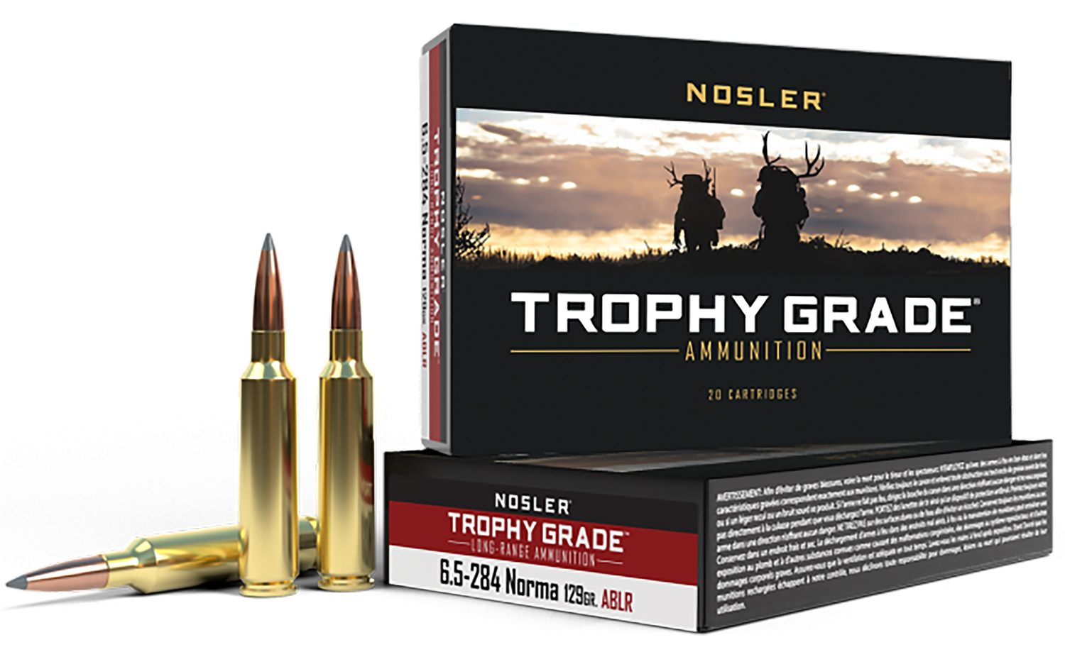 Nosler 60128 Trophy Grade Long-Range 6.5x284Norma 129gr Nosler Spitzer AccuBond Long Range 20 Per Box/10 Case