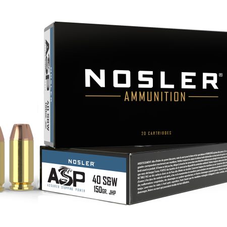 Nosler 51181 Assured Stopping Power Handgun 40S&W 150gr Jacketed Hollow Point 50 Per Box/10 Case
