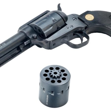 Chiappa Firearms 340170D SAA 1873  Medium Frame 22 LR/22 WMR 10 Shot, 7.50" Blued Steel Barrel, Blued Steel Frame, Blued Cylinder, Black Plastic Grip, Exposed Hammer