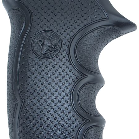 Pachmayr 02475 Diamond Pro Grip Diamond Checkering Black Rubber with Finger Grooves for Taurus Compact Public Defender with Polymer Frame