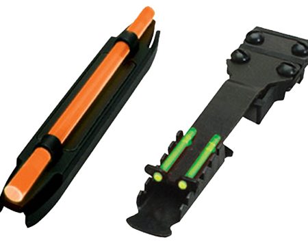 HiViz C3002 C-Series Magnetic Turkey/Deer Sight Set  Black | Orange Fiber Optic Front Sight Green Fiber Optic Rear Sight