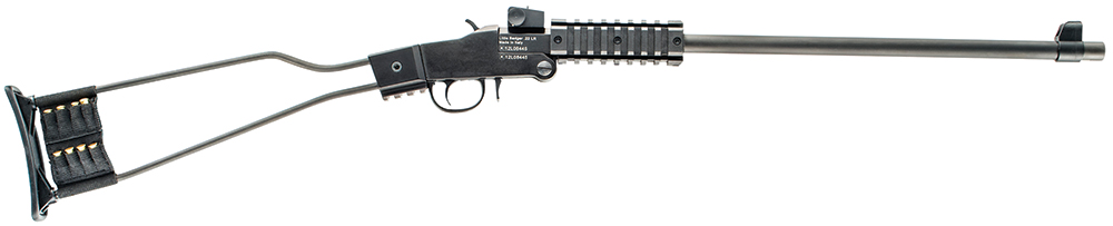 Chiappa Firearms 500110 Little Badger 22 WMR 1rd, 16.50" Black Meatal Finish & Wire Frame/ Black Stock, Right Handed