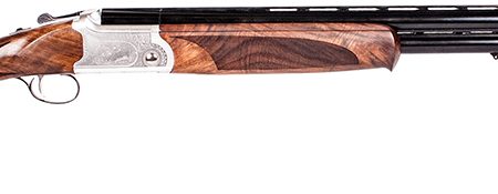 ATI ATIGKOF12SVE Cavalry SVE 12 Gauge 3" 2rd 28" Blued O/U Barrel, Silver Engraved Metal Finish, Oiled Turkish Walnut Stock, Ejector, 5 Chokes