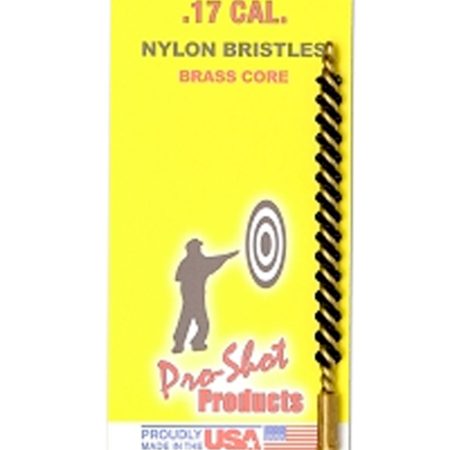 Pro-Shot 17NR Bore Brush .17/ .177 Cal Rifle #5-40" Thread Nylon Bristles Brass Core