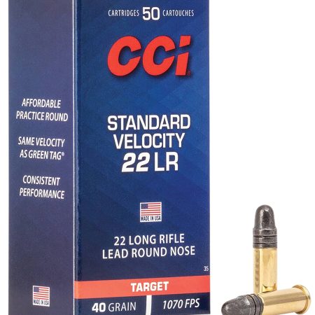 CCI 0035 Standard Velocity  22LR 40gr Lead Round Nose 50 Per Box/100 Case