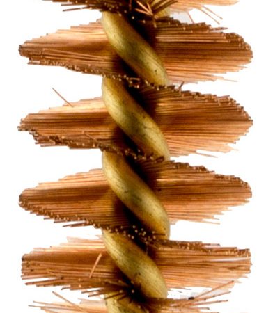 Pro-Shot 28S Bore Brush 28 Gauge Shotgun #5/16-27 Thread Bronze Bristles Looped Tip Brass Core