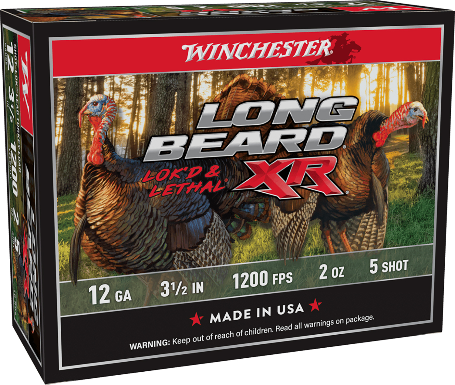 Winchester Ammo STLB12L5 Long Beard XR Shot-Lok 12Gauge 3.50" 2oz 5Shot 10 Per Box/10 Case