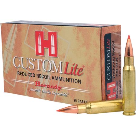 Hornady 80866 Custom Lite 308Win 125gr Super Shock Tip 20 Per Box/10 Case