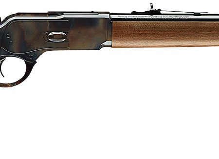 Winchester Repeating Arms 534202140 Model 1873 Short Rifle Full Size 44-40 Win 10+1 20" Brushed Polish Blued Steel Barrel, Color Case Hardened Steel Receiver, Grade III/IV Walnut Straight Grip Stock