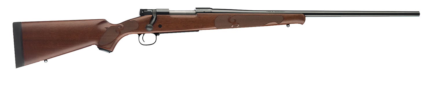 Winchester Guns 535200218 Model 70 Featherweight 7mm-08 Rem Caliber with 5+1 Capacity, 22" Barrel, Brushed Polish Blued Metal Finish & Satin Walnut Fixed Feather Checkered Stock Right Hand (Full Size)