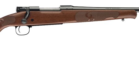 Winchester Guns 535201210 Model 70 Featherweight Compact 22-250 Rem Caliber with 5+1 Capacity, 20" Barrel, Brushed Polish Blued Metal Finish & Satin Walnut Fixed Feather Checkered Stock Right Hand