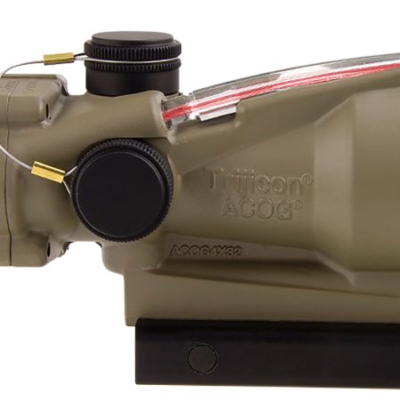 Trijicon 100310 ACOG  Flat Dark Earth 4x32mm Illuminated Red Chevron .223/5.56 BDC Reticle