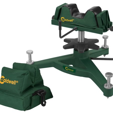 Caldwell 383640 Rock Front Shooting Rest Padded Rear Filled Canvas Bag Combo Grn