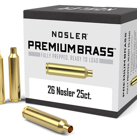 Nosler 10140 Premium Brass Unprimed Cases 26Nosler Rifle Brass 25/Box