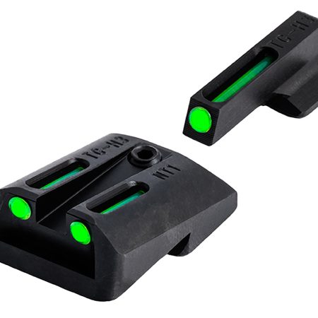 TruGlo TG131NT4 TFO Green/Tritium/Fiber Optic Front Sight-Green/Tritium/Fiber Optic Rear Sight 1911 Officer/Commander
