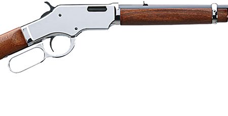 Taylors & Company 550223 Uberti Scout 22 LR Caliber with 14+1 Capacity, 19" Blued Barrel, Chrome-Plated Metal Finish & Walnut Stock Right Hand (Full Size)