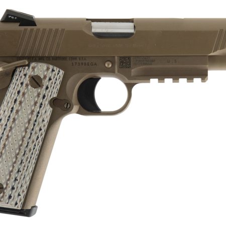 Colt Mfg O1070M45 M45AI Marine 1911 45 ACP 7+1 5" Stainless National Match Barrel, Brown Decobond Serrated Stainless Steel Slide & Frame w/Picatinny Rail, Desert Tan G10 Grip, Ambidextrous