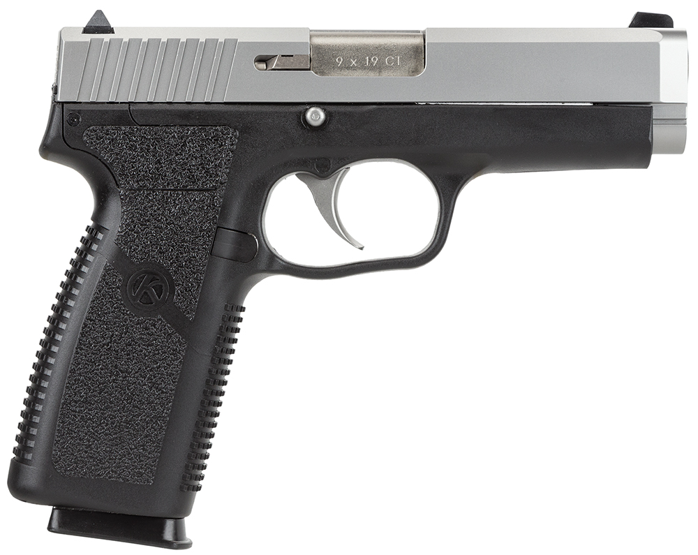 Kahr Arms CT9093 CT9 9mm Luger 8+1, 4" Stainless Steel Barrel, Matte Serrated Stainless Steel Slide, Black Polymer Frame, Black Textured Polymer Grip, No Safety, Right Hand