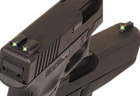 TruGlo TG231R2 Tritium Black | Green Tritium Front Sight Green Tritium Rear Sight