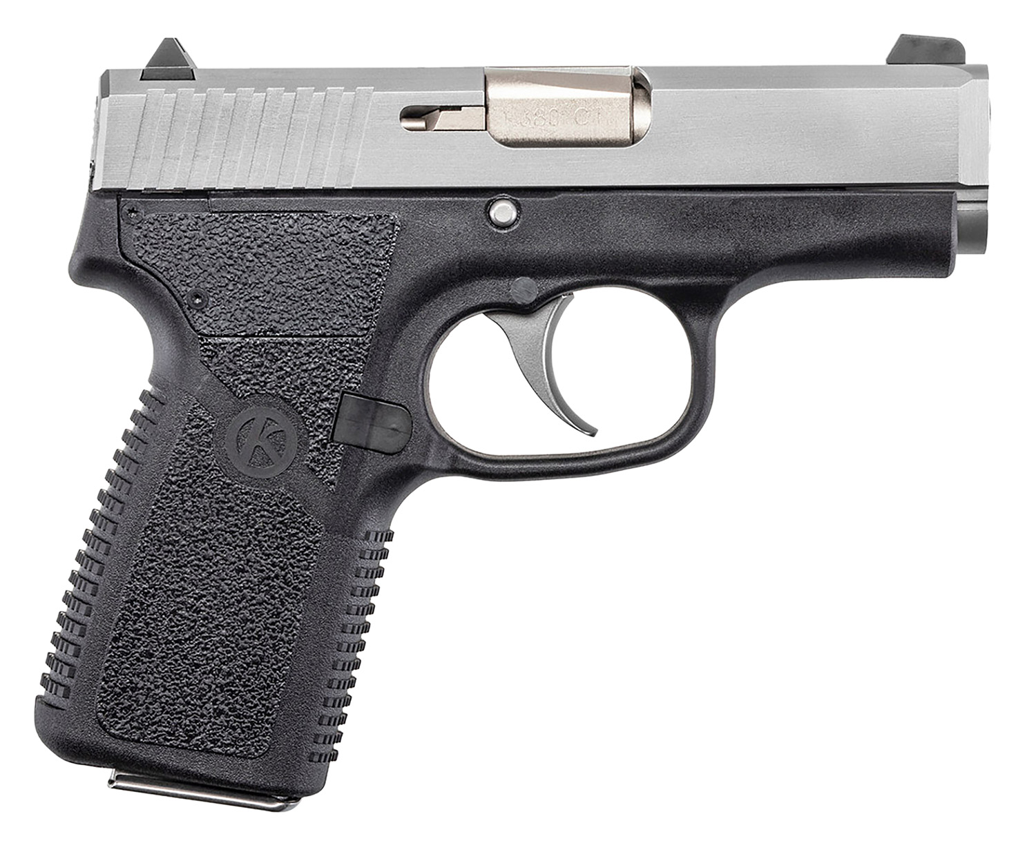 Kahr Arms CT3833 CT 380 ACP Caliber with 3" Barrel, 7+1 Capacity, Black Finish Frame, Serrated Matte Stainless Steel Slide & Textured Polymer Grip Includes 1 Mag