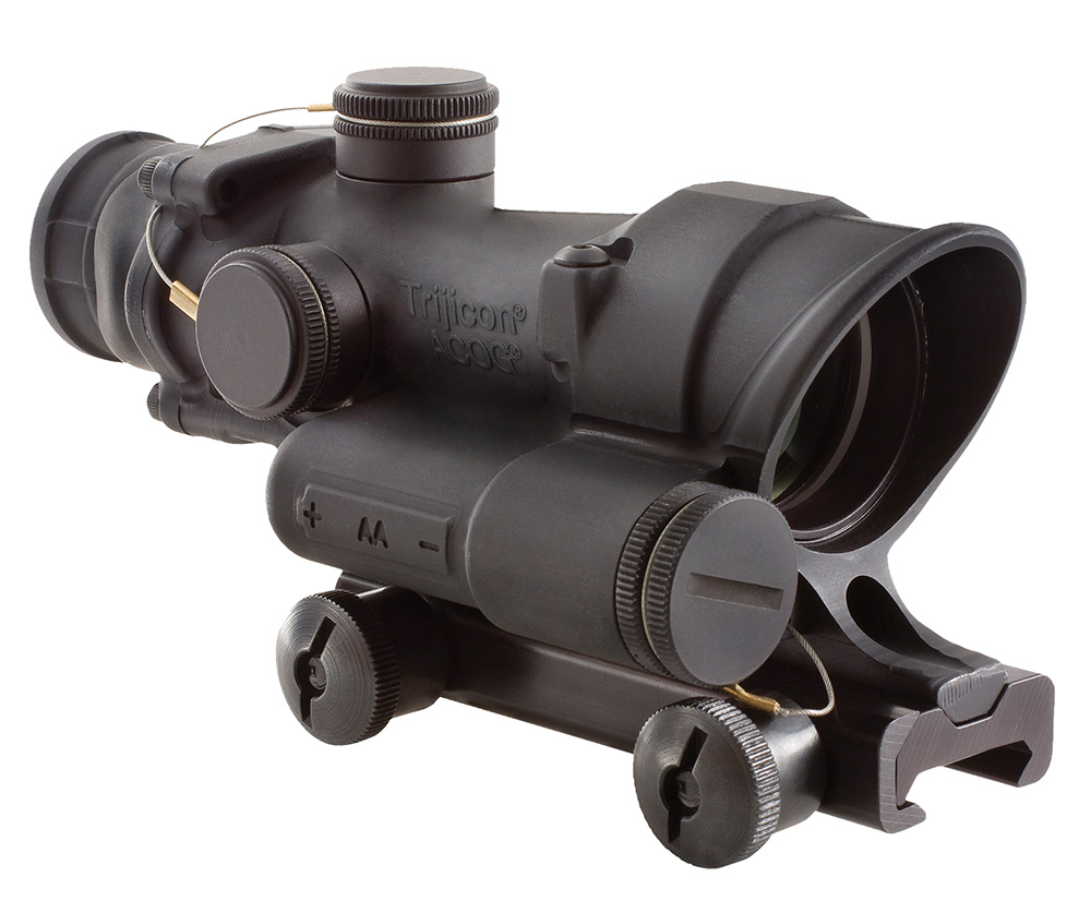 Trijicon 100190 ACOG Black Hardcoat Anodized 4x 32mm LED Illuminated Red Crosshair .223/5.56 BDC Reticle