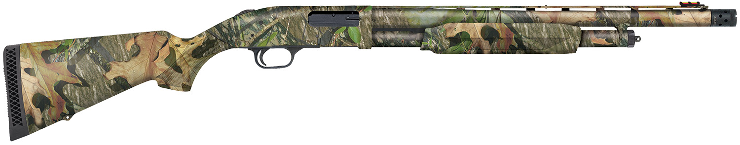 Mossberg 52280 500 Full Size 12 Gauge Pump 3" 5+1 20" Mossy Oak Obsession Vent Rib Barrel & Integral Scope Mount Steel Receiver, Fixed Mossy Oak Obsession Synthetic Stock, X-Factor Ported Choke