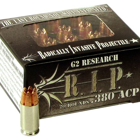 G2 Research G00001 R.I.P 380ACP 62gr Fracturing Hollow Point 20 Per Box/25 Case