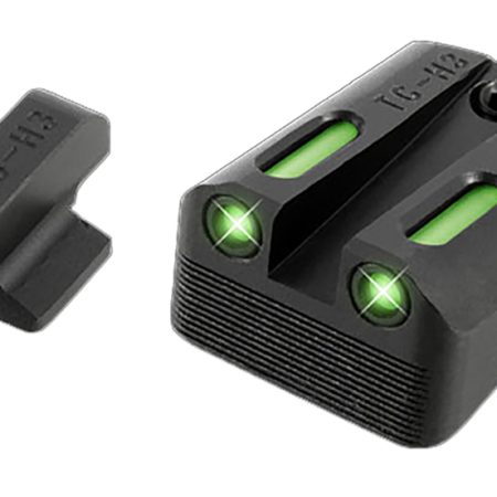 TruGlo TG13NV1A TFX  Black | Green Tritium & Fiber Optic White Outline Front Sight Green Tritium & Fiber Optic Rear Sight