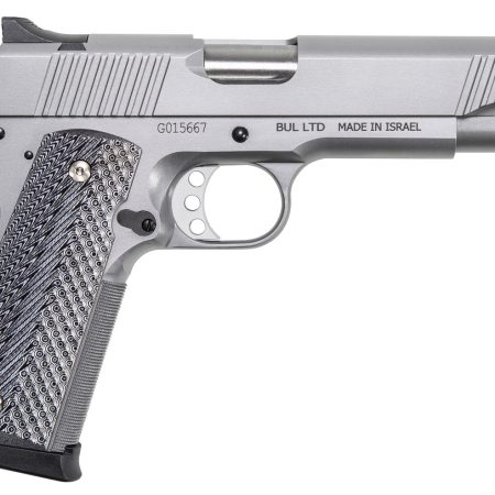 Magnum Research DE1911GSS Desert Eagle 1911 G 45 ACP 8+1, 5.01" Stainless Steel Bull Barrel, Matte Stainless Steel Serrated Slide & Frame w/Beavertail, Black/Gray G10 Grip, Grip Safety, Right Hand