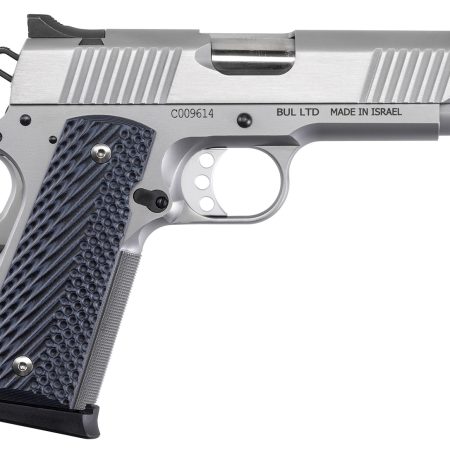 Magnum Research DE1911CSS Desert Eagle 1911 C 45 ACP 8+1, 4.30" Stainless Steel Bull Barrel, Matte Stainless Steel Serrated Slide & Frame w/Beavertail, Black/Gray G10 Grip, Grip Safety, Right Hand