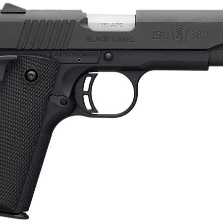 Browning 051904492 1911 Black Label Full Size Frame 380 ACP 8+1 4.25" Matte Stainless Steel Barrel, Serrated Steel Slide, Matte Black Polymer Frame w/Beavertail, Black Polymer Grip, Right Hand