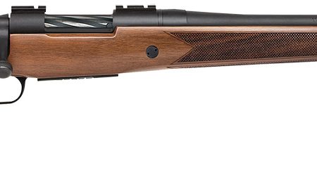 Mossberg 27849 Patriot  Full Size 7mm-08 Rem 5+1 22" Matte Blued Fluted Barrel, Drilled & Tapped Matte Blued Stainless Steel Receiver, Walnut Fixed Stock, Right Hand